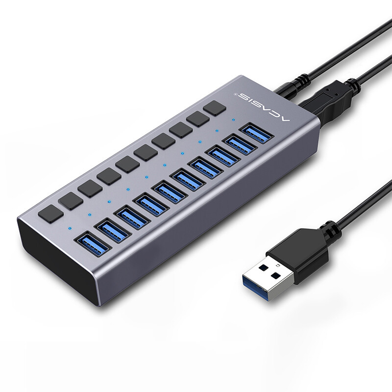 ACASIS十口USB 3.0集线器 功能强大的多接口扩展解决方案
