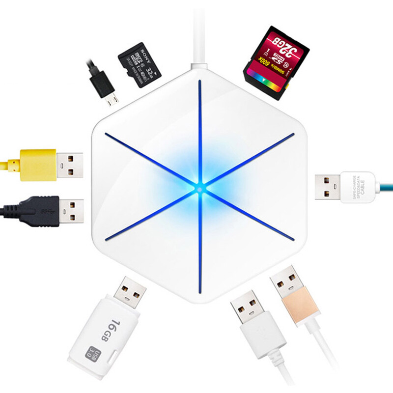 安普特速七彩炫光OTG版USB HUB 多功能集线器的魅力与实用性